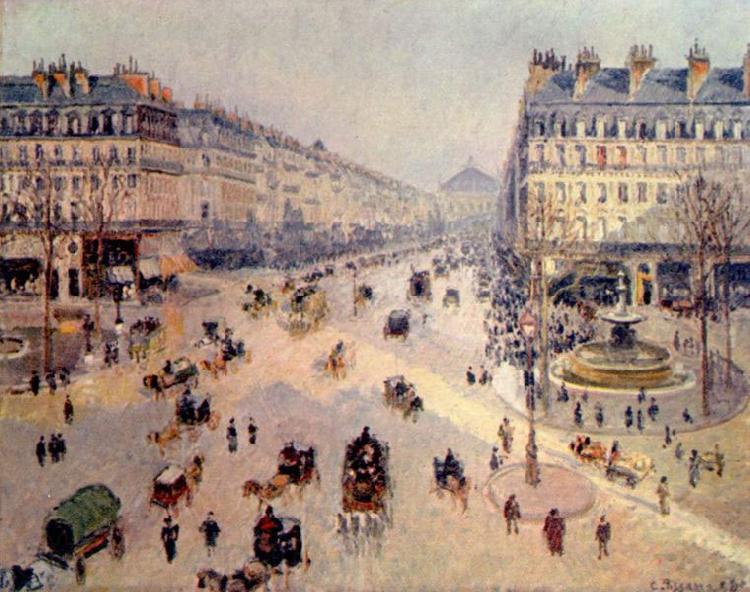 Camille Pissarro Avenue de l'Opera France oil painting art